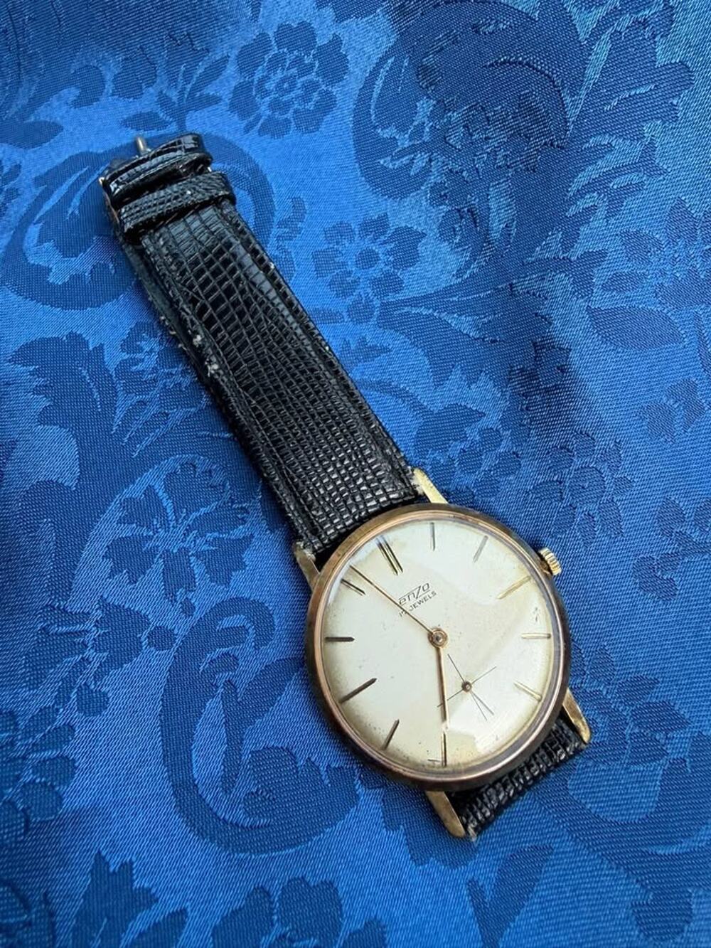 Vintage Enzo Swiss Made 17 Jewel Mechanical Watch Running (CCC43)